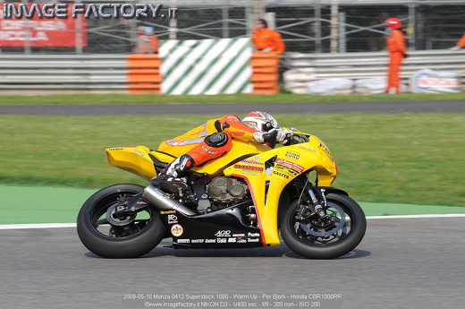 2009-05-10 Monza 0412 Superstock 1000 - Warm Up - Per Bjork - Honda CBR1000RR